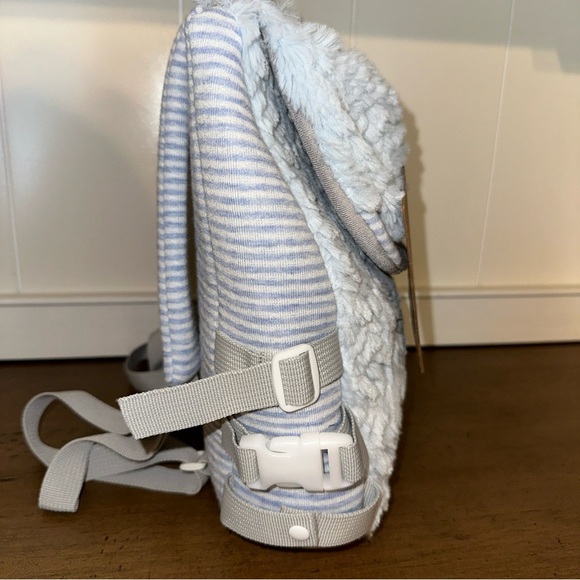 DEMDACO Blue Puppy Buckle and Snap 10 inch Childrens Stuffed Animal Backpack - Picture 6 of 10